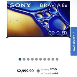 BRAVIA 8 II 55” Class QD-OLED 4K HDR Google TV 