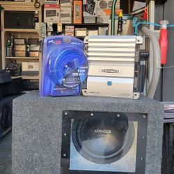 10inch Kenwood Sub And Amplifier And Kit 