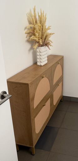 Rattan Shoe Storage Cabinet