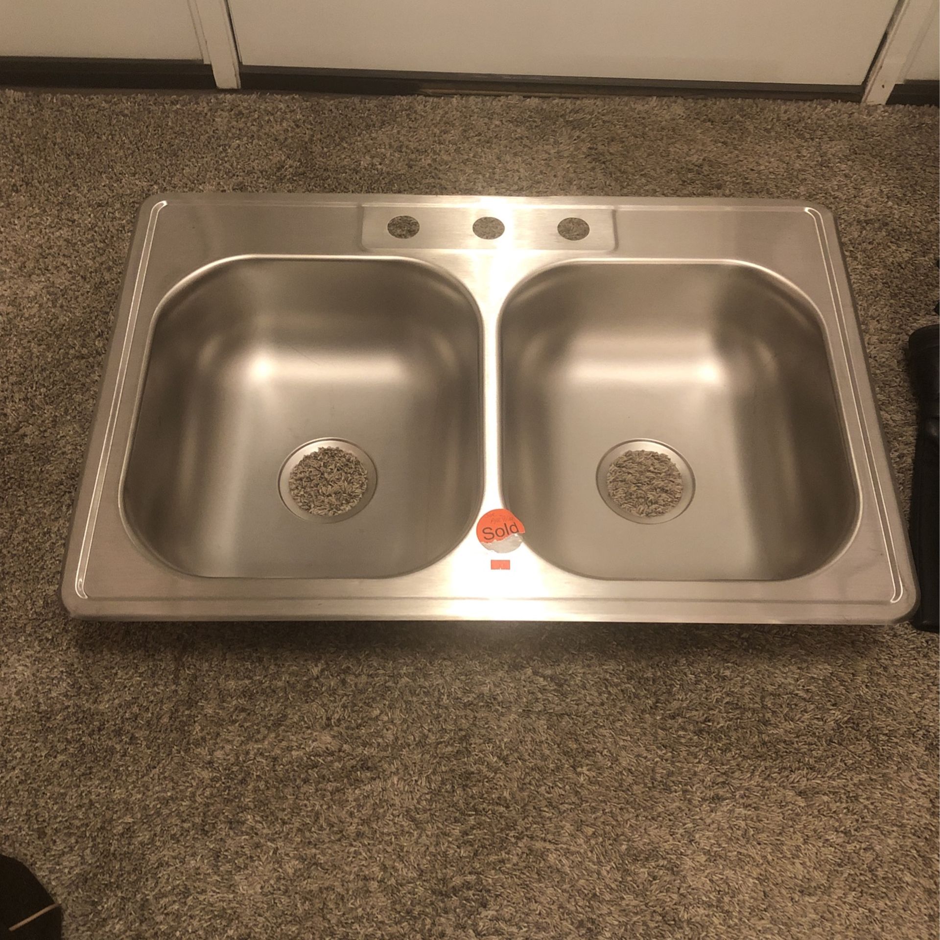 Double Stainless Steel Sink -$20