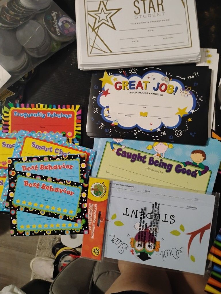 Student Achievement Certificates And Teacher Postcards