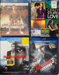 4 Blu-ray Movies Bundle