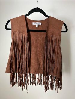 Women’s Brown Suede Vest - M