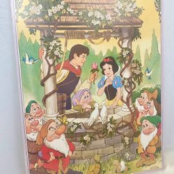 VINTAGE 1990'S WALT DISNEY 'SNOW WHITE' LITHOGRAPH FOAM POSTER BOARD