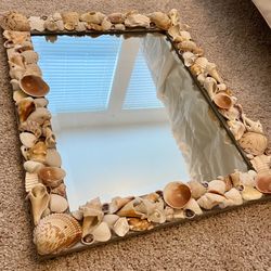 Handcrafted Seashell Mirror 