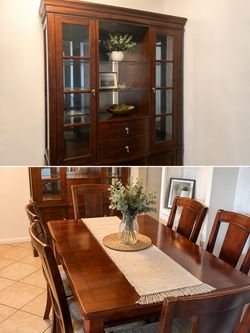 Cherry wood dining set