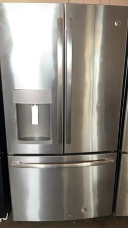 GE  3-Door Stainless Steel Fridge
