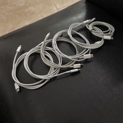 (6) Authentic Apple Charging Cables USB-C To Lightning 