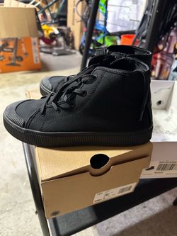 Black High-Top Canvas Sneakers