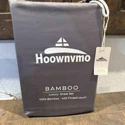 Cal King Hoownmo BAMBOO Luxury Sheet Set 100% Bamboo 400 Thread count