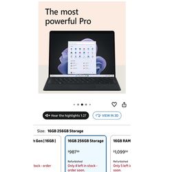 Microsoft Surface Pro 9 i7 16GB RAM 256GB