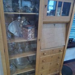 Antique Tiger Oak Secretary