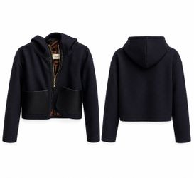 Fendi Cropped Hoodie Jacket – Size Small
