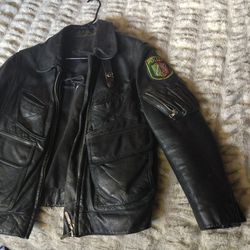 Original Police Leather Jacket From Germany 