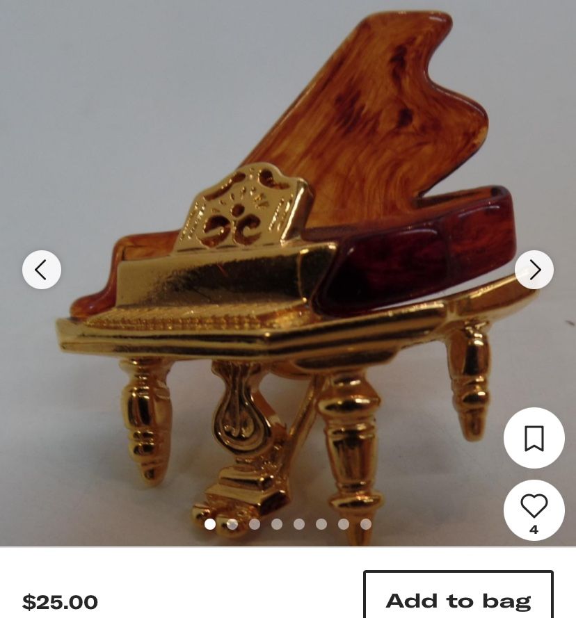 VTG Avon Grand Piano Brooch