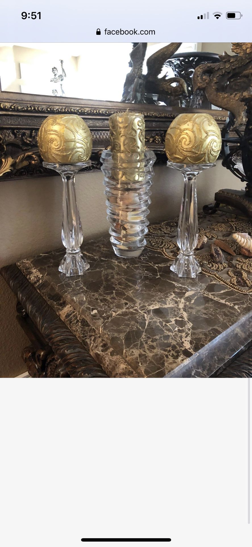 Home decor crystal candle holders candles and vase
