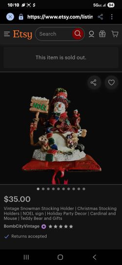 Cast Iron Vintage Snowman For Christmas Stockings