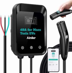 AIMILER Level 2 Tesla EV Charger 48A Hardwired Electric Vehicle, 25FT Cable, NACS, Tesla Model 3 Y S X Cybertruck