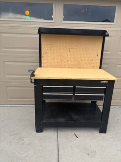 Kobalt Workbench with Pegboard and Drawers
