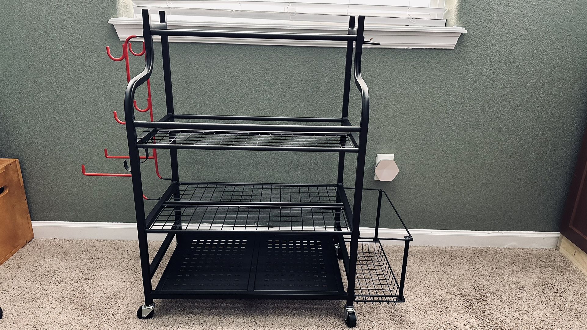 Gym Fitness Storage Cart On Wheels