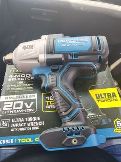 Hercules 3/4 ultra torque impact wrench with friction ring, brushless. Tool only.