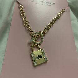 Juicy Couture Lock Charm Necklace 
