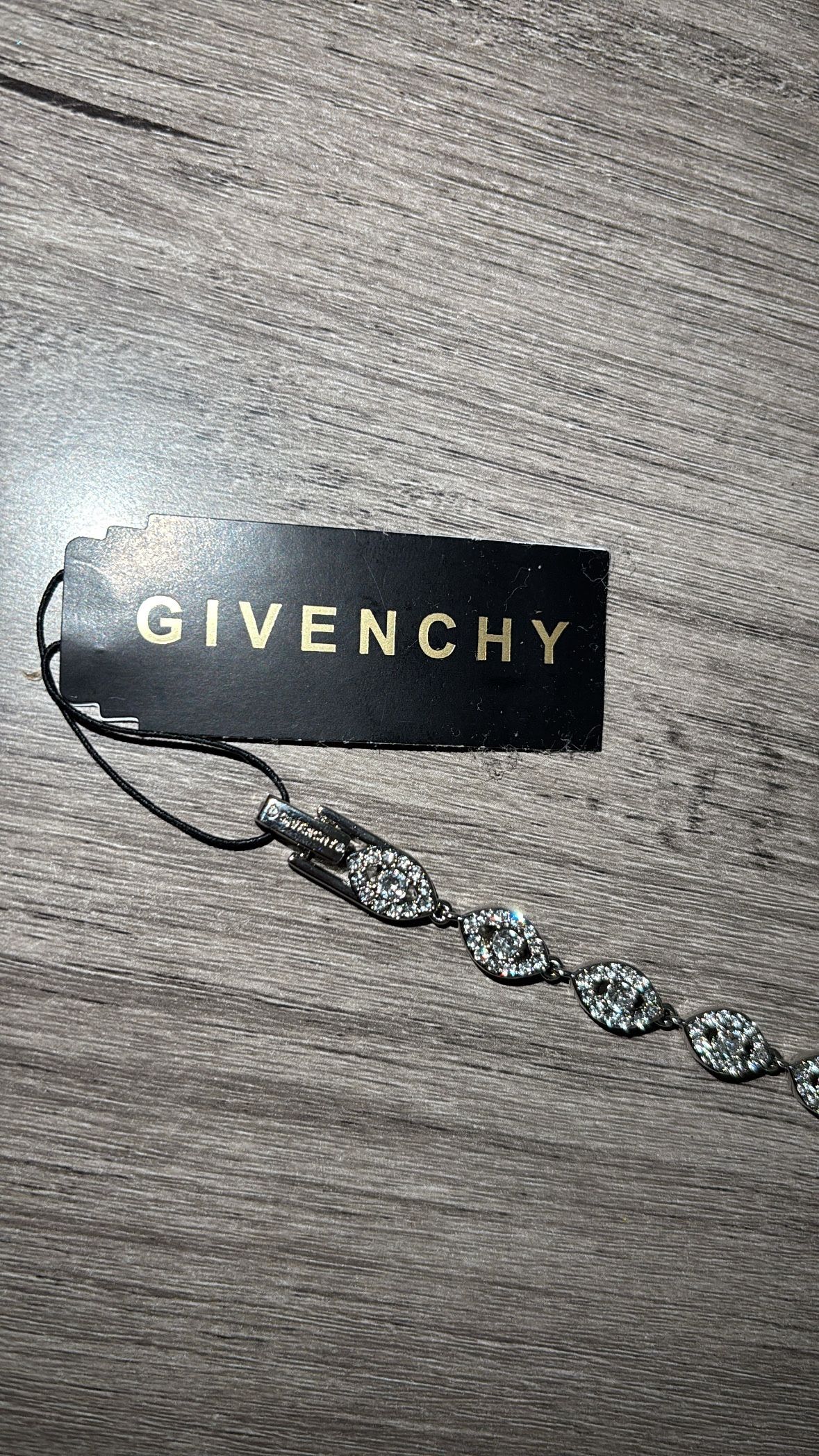 SILVER GOLD GIVENCHY DESIGNER DIAMOND BRACELET