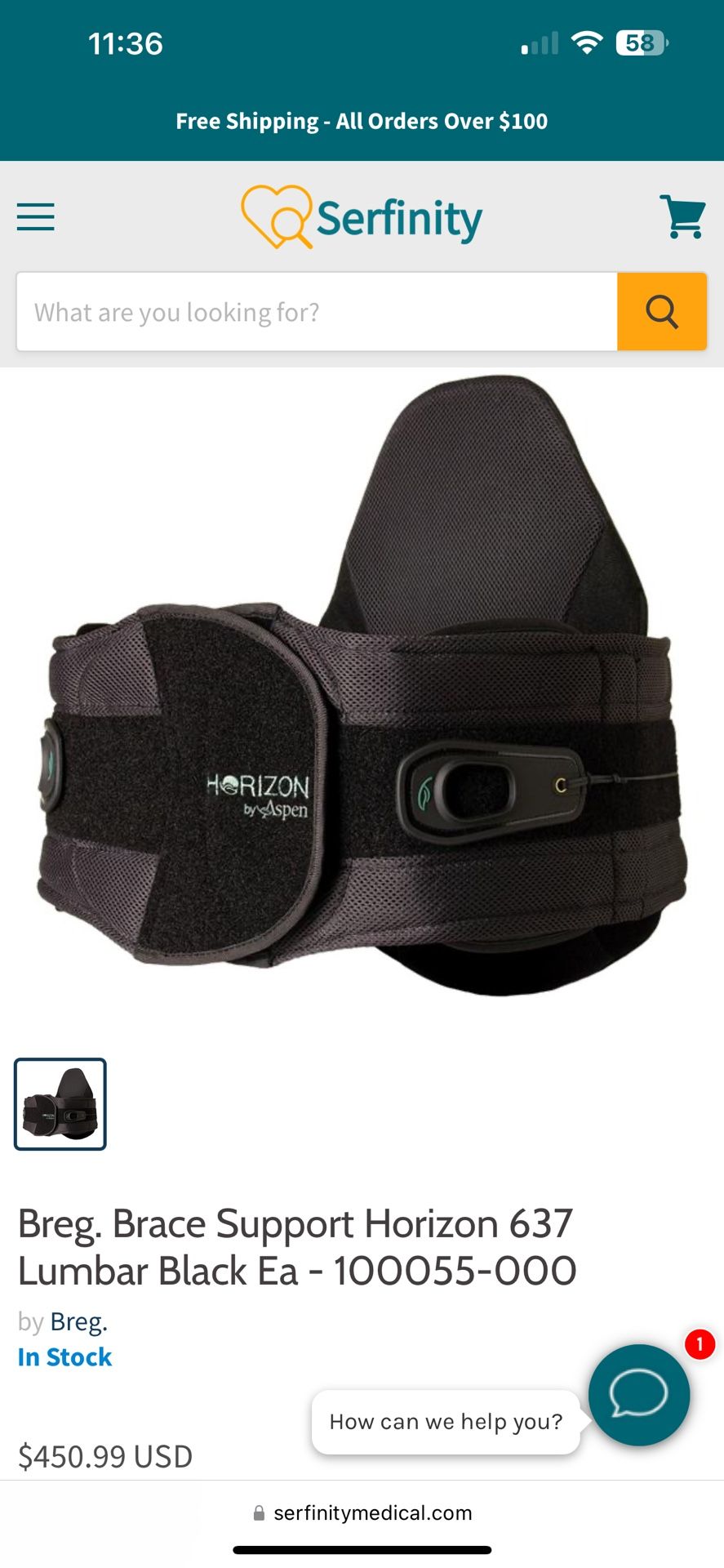 Aspen And Cyro Back Brace