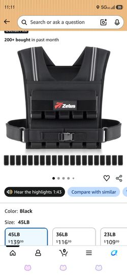 45lbs weight vest