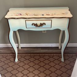 Seaside/Beach Foyer Entry Table French Provensional W/drawer