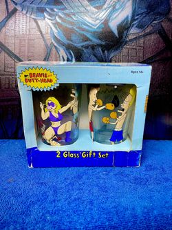 Beavis And Butthead 2011 MTV Pint Glass Gift Set With Box ~ RARE
