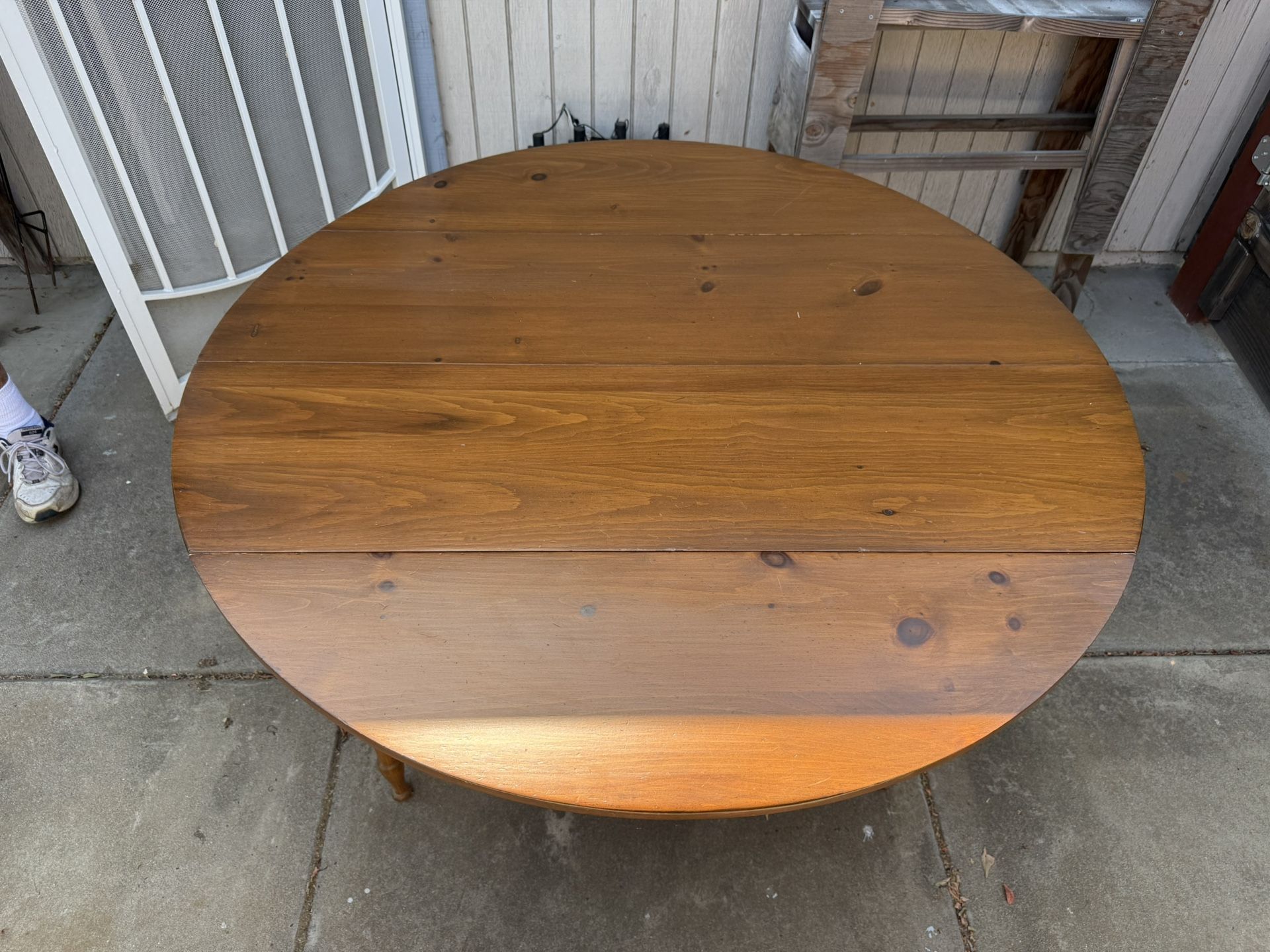 Antique White Pine Drop Down Table