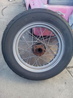 Harley wheel.