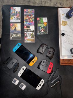 Nintendo Switch OLED x2 + Games & Accessories – Like New