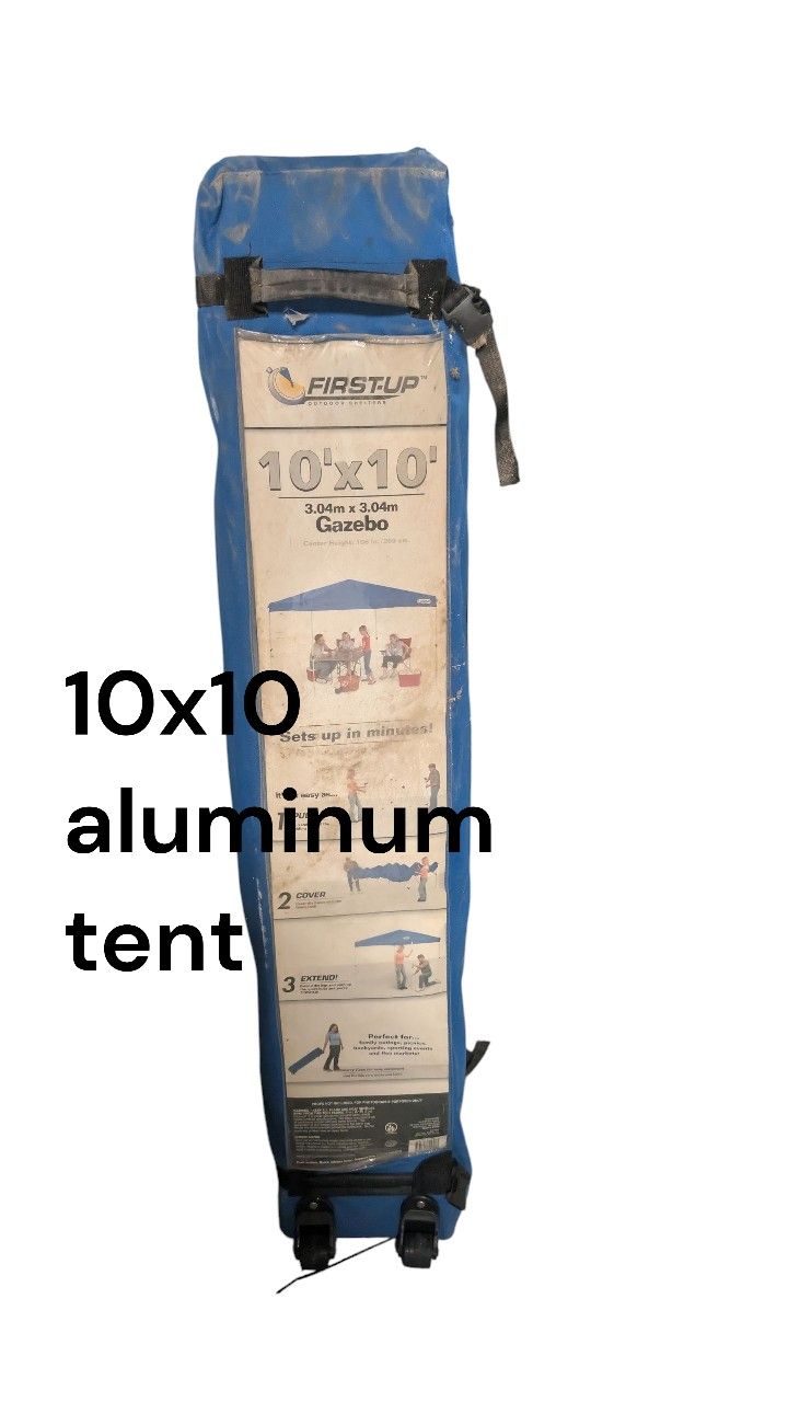 10x10 Aluminum Tent Used Once