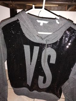 Victoria's Secret Black Sequins Hoodie