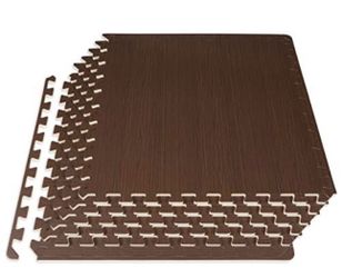 Wood Grain Puzzle Mat