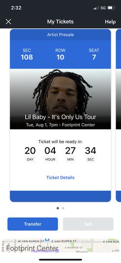 Selling 2 Tickets