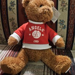 NEW LOS  ANGELS ANAHEIM ANGELS  TEDDY  BEAR  PLUSH TOY BY GOOD STUFF 
