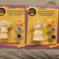 New. (2) Halloween Ceramic Painting Sets.