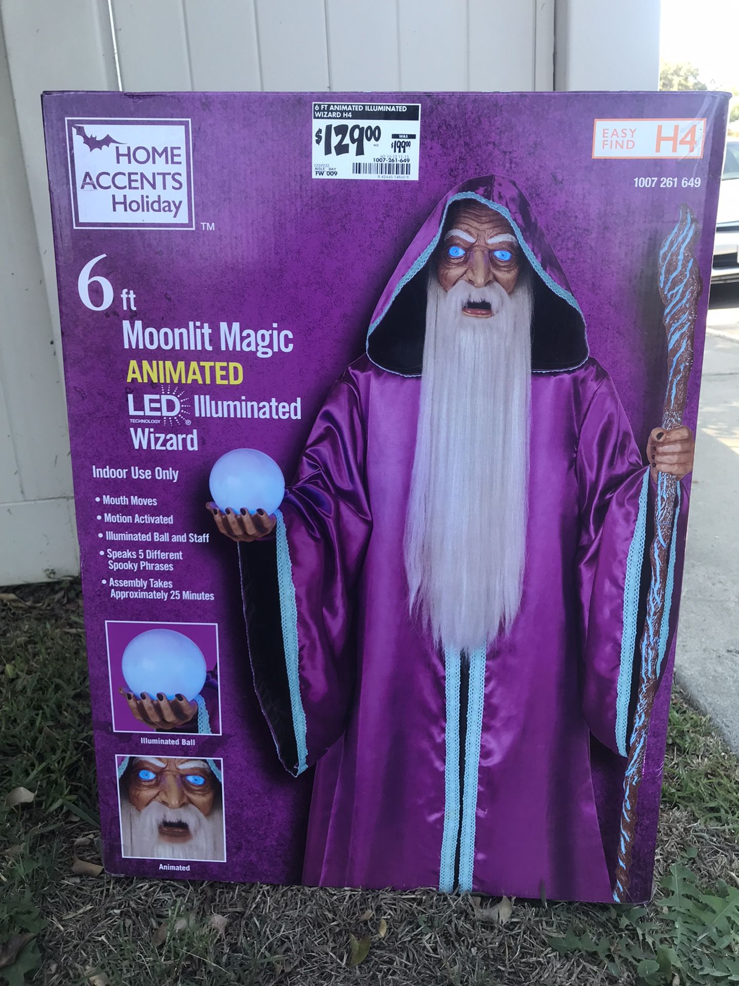 Wizard Halloween Decoration . 6feet Tall New )