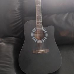 Barely Used 41" Glarry Acoustic Guitar With Fender Strap $40. Must Pickup