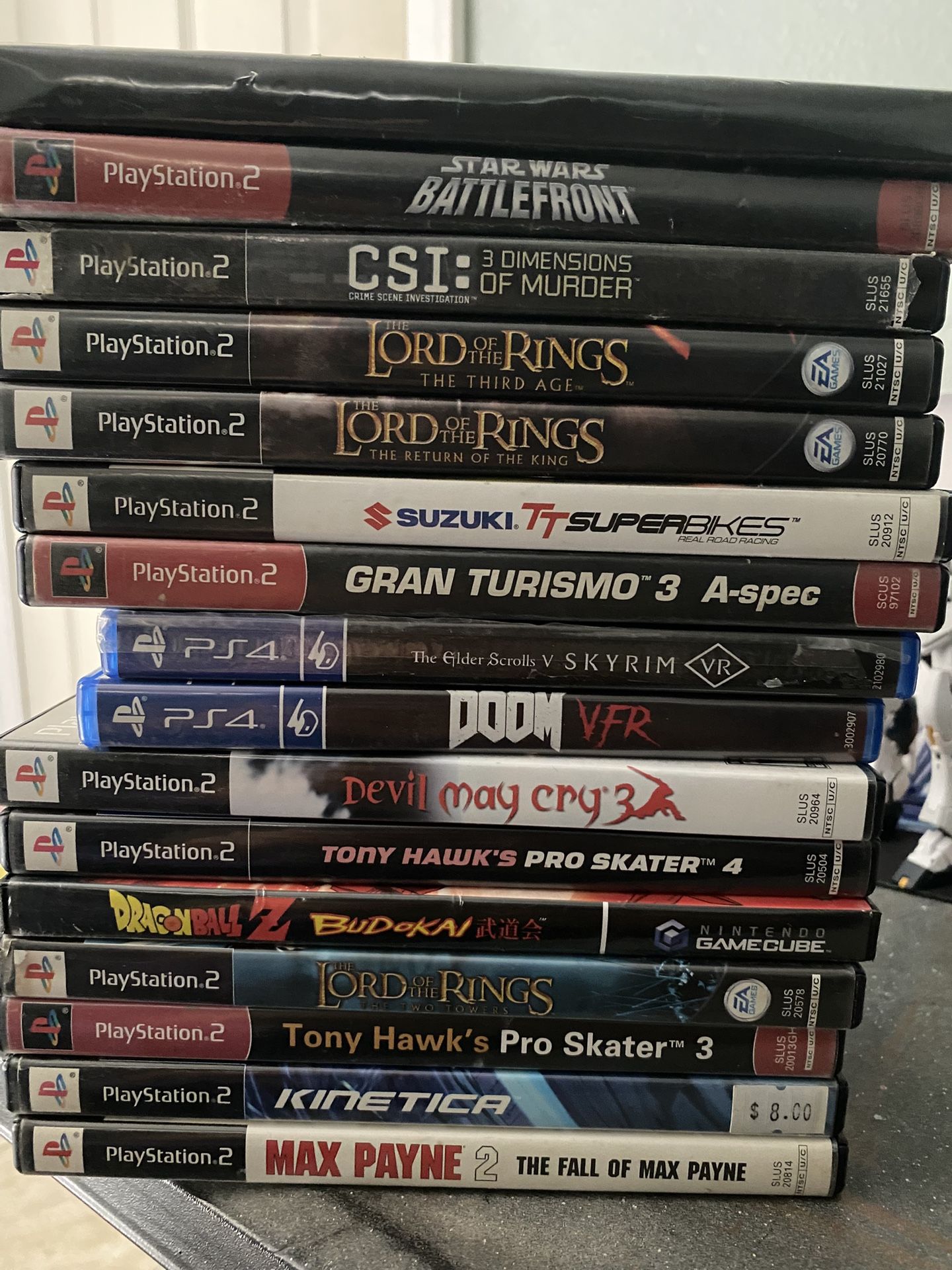 games (ps2,gamecube,ps4)
