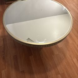 Glass/Gold Coffee Table 