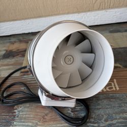 Duct Fan with Plug, 5 inch 183 CFM Inline Fan Mixed Flow Ventilation System Booster Exhaust Air for Bathroom, Toilets, Kitchen, Office, Grow Tent