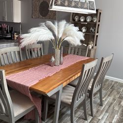 Beautiful Grey Dining Room Table