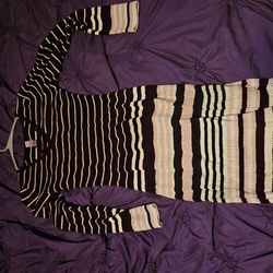 Knee Length Striped Dress