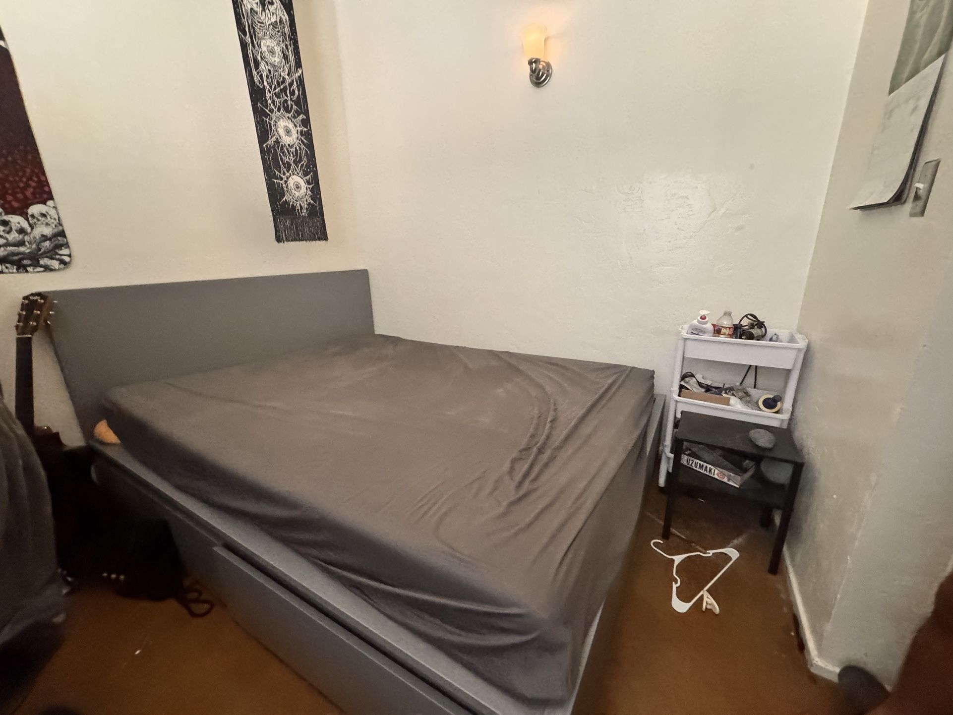 Ikea Bed Frame and Pull out dressers.