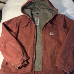Carhartt Pink/Salmon Vintage Hooded Jacket