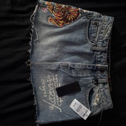 Ed Hardy Designs Denim Mini Skirt